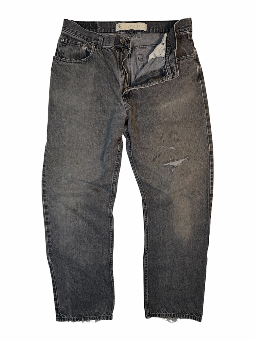 Arizona Jean Company Men's Black Washed Relaxed Jeans